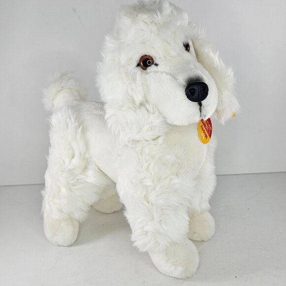 Steiff Mopsy Poodle Plush Dog White 079382 With Original Tags - Picture 1 of 14